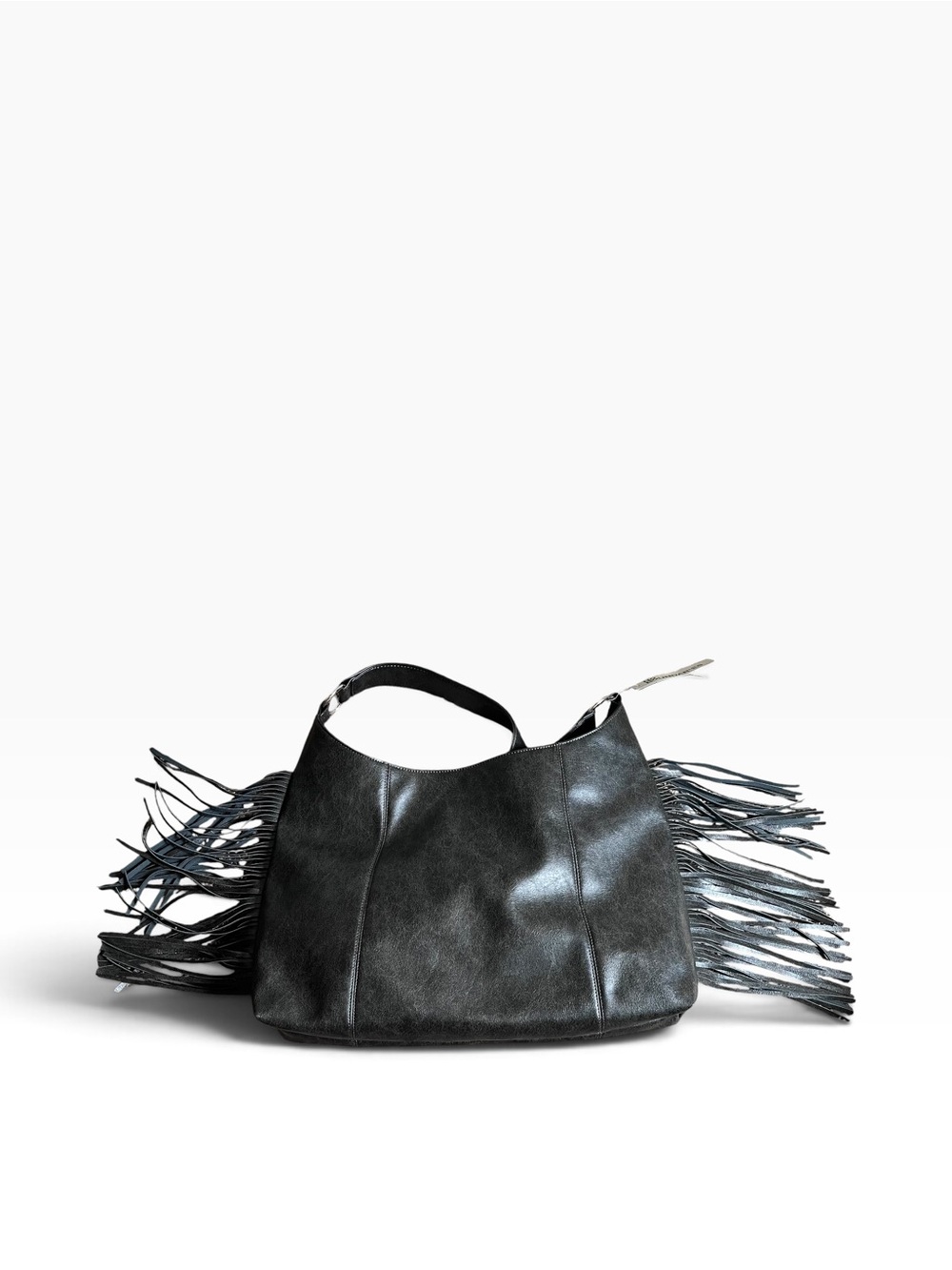 No Boundaries Fashion Hobo Bag Moto Purse Dark Grey New With Tags NWT Large 19”